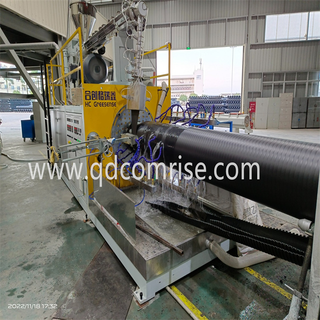 Hdpe Solid Wall Winding Pipe Machine voor Unite State-klant