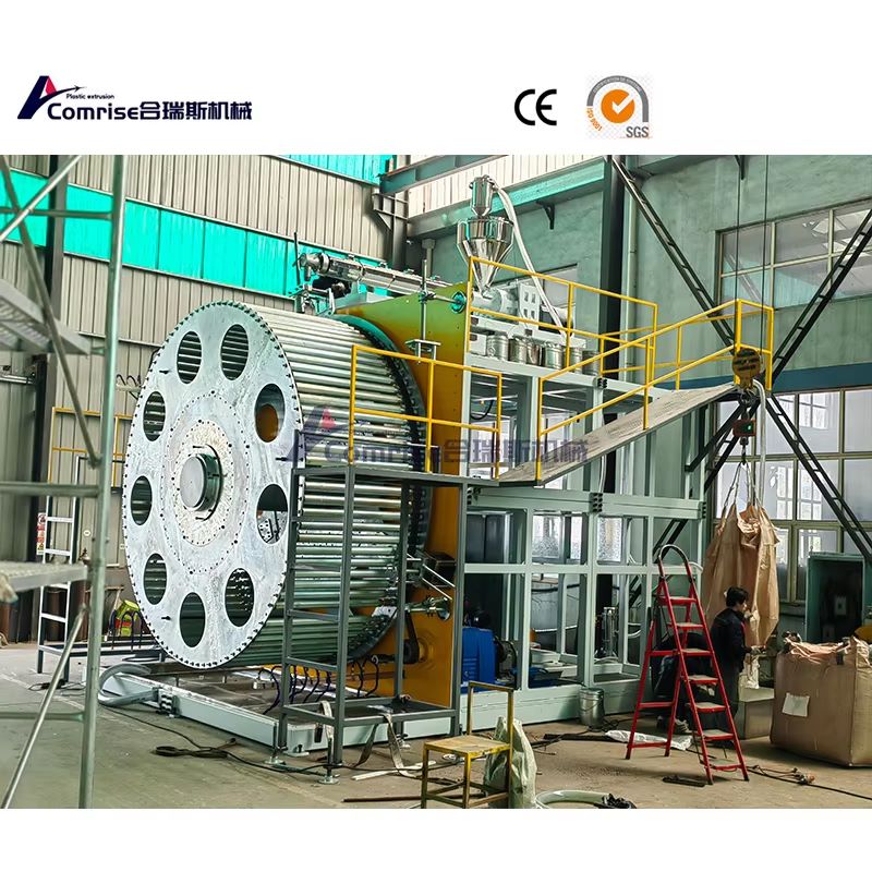 Holle muur spiraalvormige wikkelingspijp productielijn voor verzending