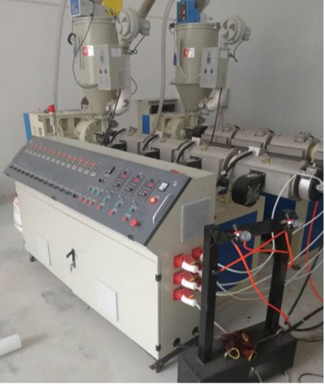 75-90 mm verse lucht dubbele wand golfpleg extrusie productielijn
