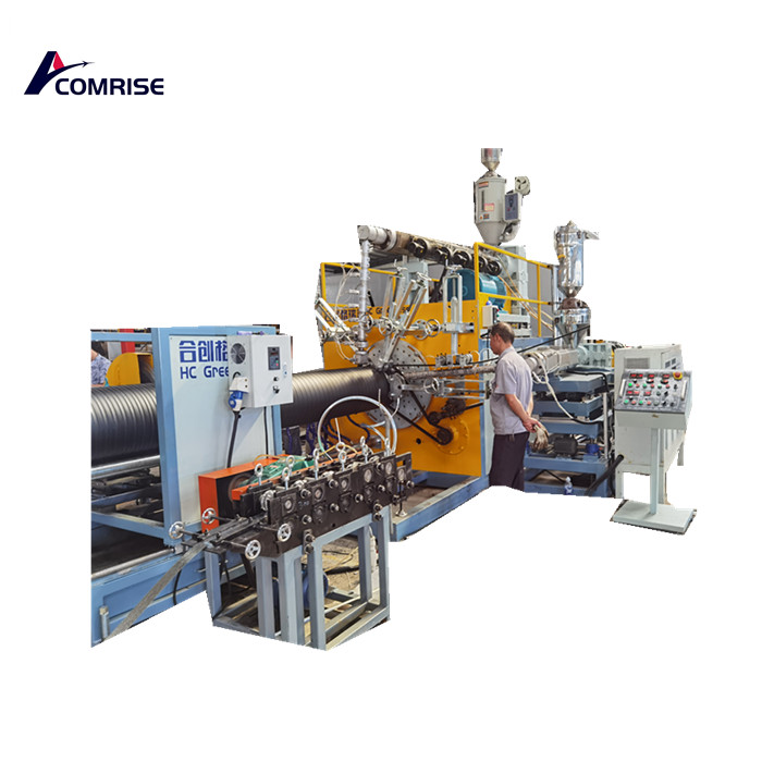 Riolering en drainage vaste muur spiraalvormige wikkeling HDPE -buismachine